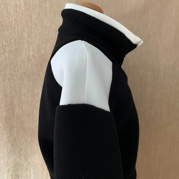 Zara Teddy Fleece & Neoprene Contrast Jacket | Size M - Picture 5 of 10